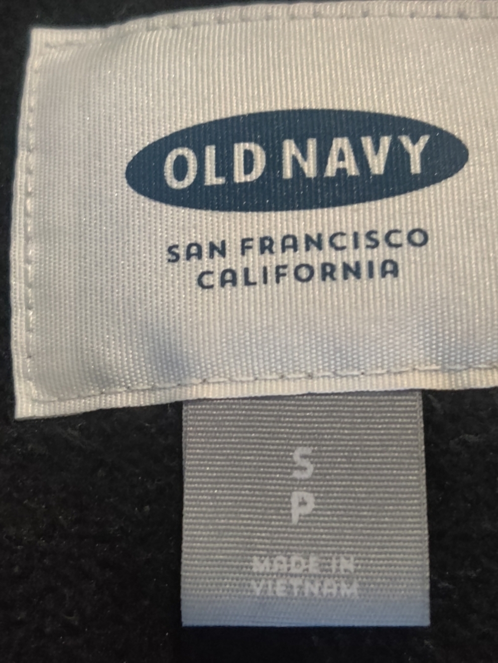Old Navy Black Fleece Vest - Zip Front - Picture 3 of 5